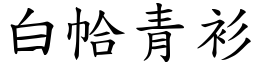 白帢青衫 (楷體矢量字庫)