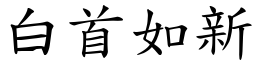 白首如新 (楷體矢量字庫)