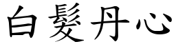 白髮丹心 (楷體矢量字庫)