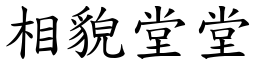 相貌堂堂 (楷體矢量字庫)