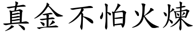 真金不怕火煉 (楷體矢量字庫)