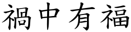 禍中有福 (楷體矢量字庫)