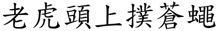 老虎頭上撲蒼蠅 (楷體矢量字庫)