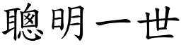 聰明一世 (楷體矢量字庫)
