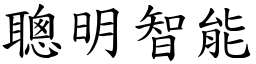 聰明智能 (楷體矢量字庫)