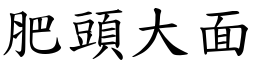 肥頭大面 (楷體矢量字庫)