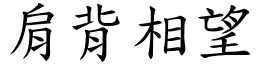 肩背相望 (楷體矢量字庫)