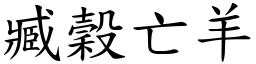 臧穀亡羊 (楷體矢量字庫)