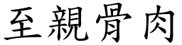 至親骨肉 (楷體矢量字庫)