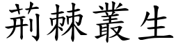 荊棘叢生 (楷體矢量字庫)