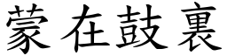 蒙在鼓裏 (楷體矢量字庫)
