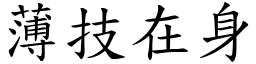 薄技在身 (楷體矢量字庫)