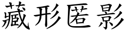 藏形匿影 (楷體矢量字庫)