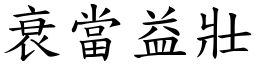 衰當益壯 (楷體矢量字庫)