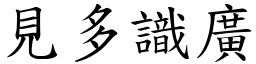 見多識廣 (楷體矢量字庫)