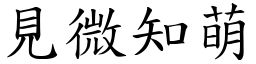 見微知萌 (楷體矢量字庫)