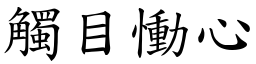 觸目慟心 (楷體矢量字庫)