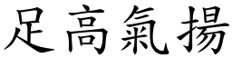 足高氣揚 (楷體矢量字庫)