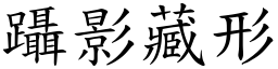 躡影藏形 (楷體矢量字庫)