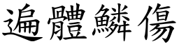 遍體鱗傷 (楷體矢量字庫)