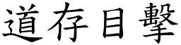 道存目擊 (楷體矢量字庫)