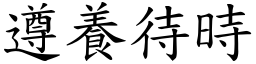 遵養待時 (楷體矢量字庫)