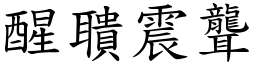 醒聵震聾 (楷體矢量字庫)