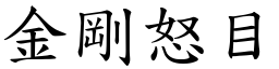 金剛怒目 (楷體矢量字庫)