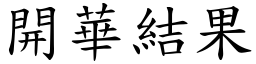 開華結果 (楷體矢量字庫)