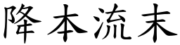 降本流末 (楷體矢量字庫)