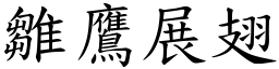 雛鷹展翅 (楷體矢量字庫)