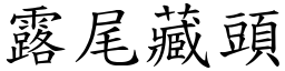 露尾藏頭 (楷體矢量字庫)