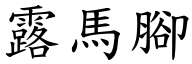 露馬腳 (楷體矢量字庫)