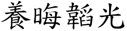 養晦韜光 (楷體矢量字庫)