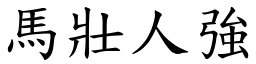 馬壯人強 (楷體矢量字庫)