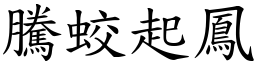 騰蛟起鳳 (楷體矢量字庫)