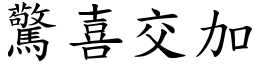 驚喜交加 (楷體矢量字庫)