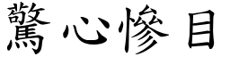 驚心慘目 (楷體矢量字庫)