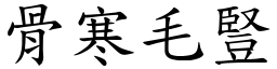 骨寒毛豎 (楷體矢量字庫)