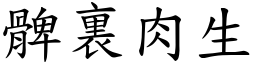 髀裏肉生 (楷體矢量字庫)