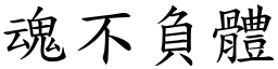 魂不負體 (楷體矢量字庫)