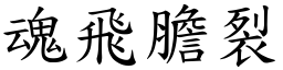 魂飛膽裂 (楷體矢量字庫)