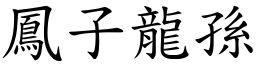 鳳子龍孫 (楷體矢量字庫)