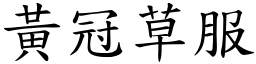 黃冠草服 (楷體矢量字庫)