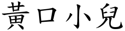 黃口小兒 (楷體矢量字庫)