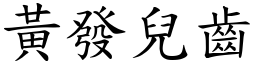 黃發兒齒 (楷體矢量字庫)