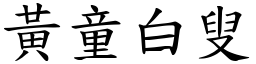 黃童白叟 (楷體矢量字庫)