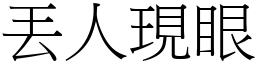 丟人現眼 (宋體矢量字庫)