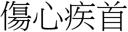 傷心疾首 (宋體矢量字庫)