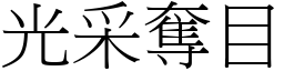 光采奪目 (宋體矢量字庫)